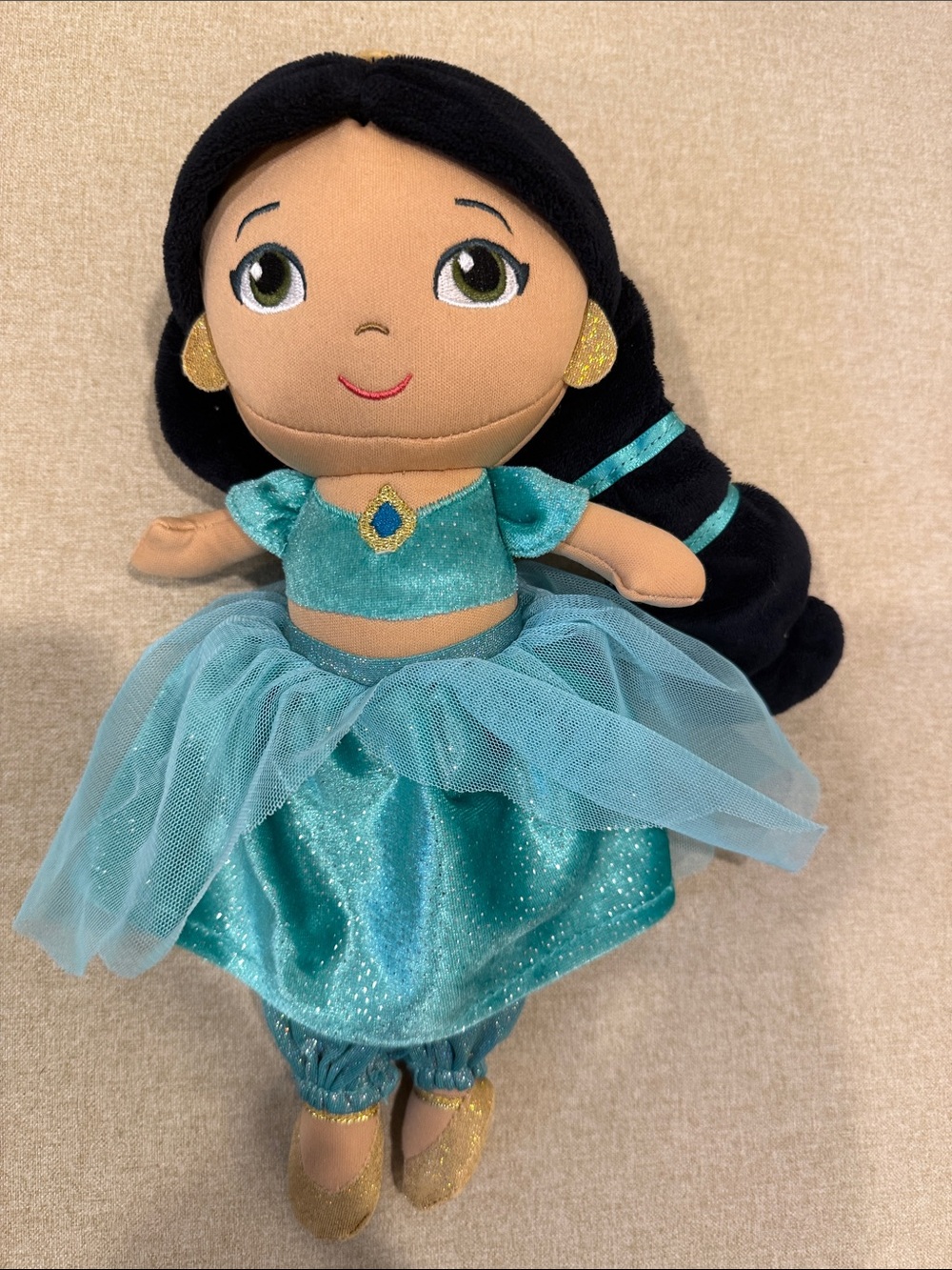 Disney Baby Plush Princess Jasmine Baby Doll in Teal Dress - Kids Toys